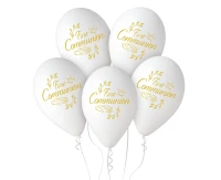 Balloons Gemar 13", pastel premium helium first communion, 5pcs EOL