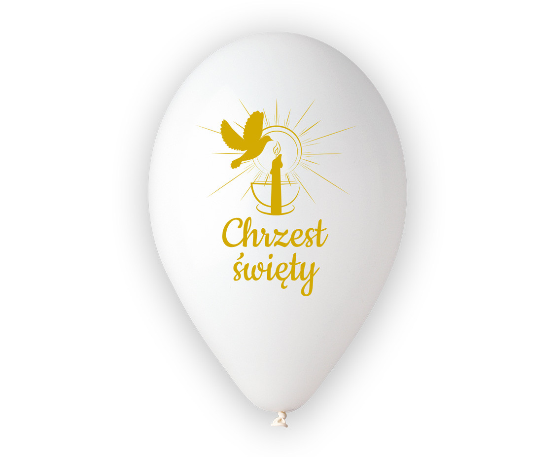 Balloons Gemar 13", pastel premium helium christening (candle), 5pcs EOL