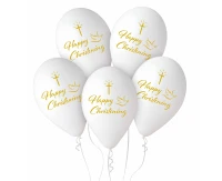 Balloons Gemar 13", pastel premium helium happy christening, 5pcs EOL