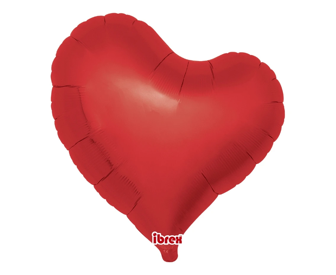 Ibrex hellium balloon, heart Sweet 18", Metallic Rubi Red, 5 pcs.