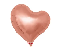 Ibrex helium balloon, heart Sweet 18", Metallic Rose Gold, 5 pcs.