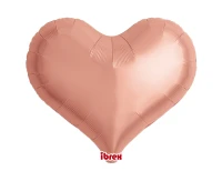 Ibrex helium balloon, Jelly heart 18", Metallic Rose Gold, 5 pcs.