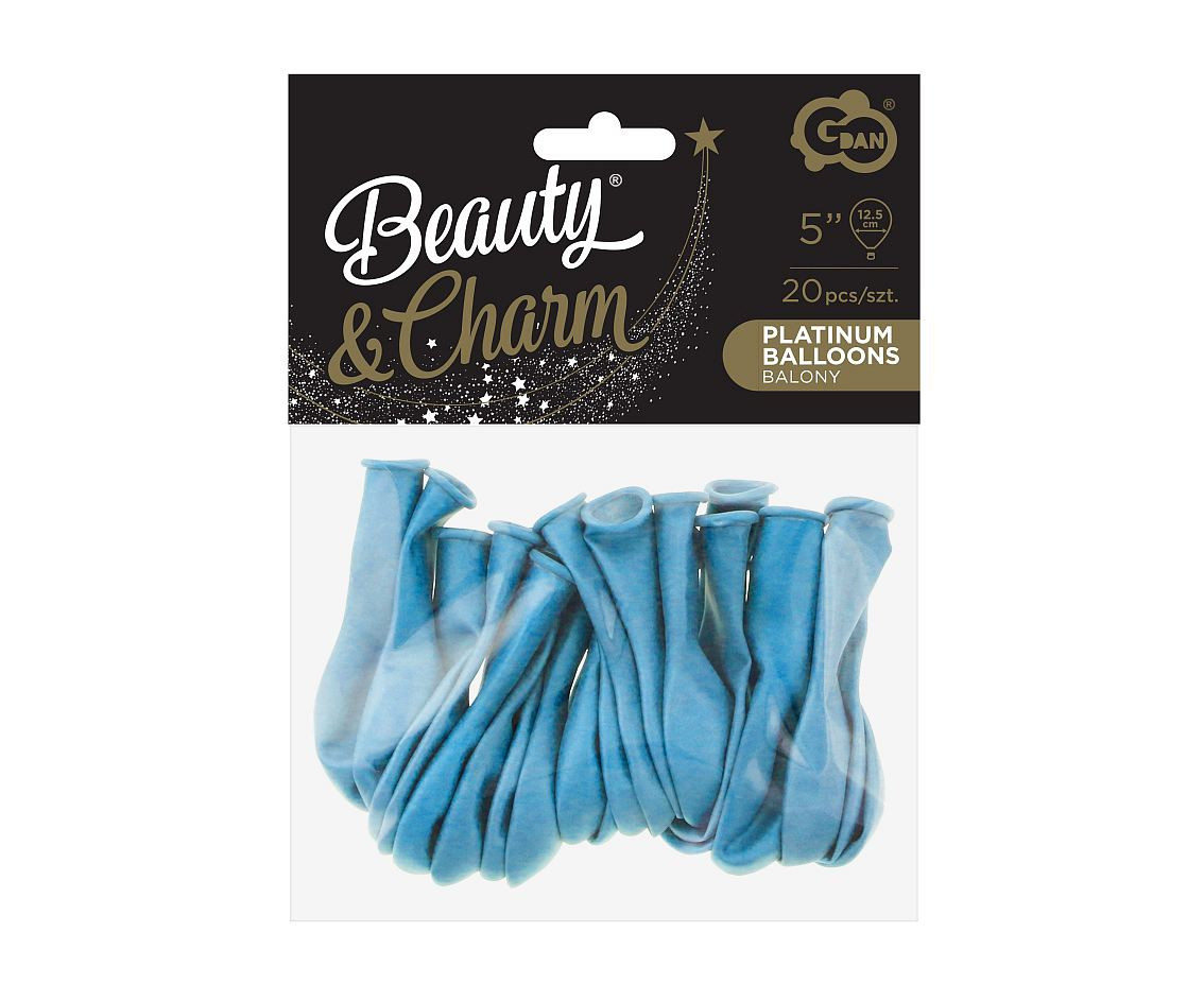 Balloons B&C 5", platinum light blue, 20pcs