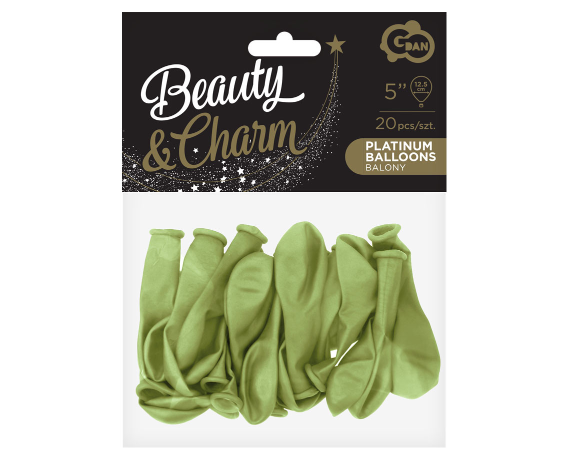 Balloons B&C 5", platinum olive, 20pcs