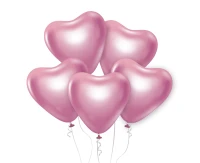 Balloons B&C 12", platinum light pink hearts, 6pcs