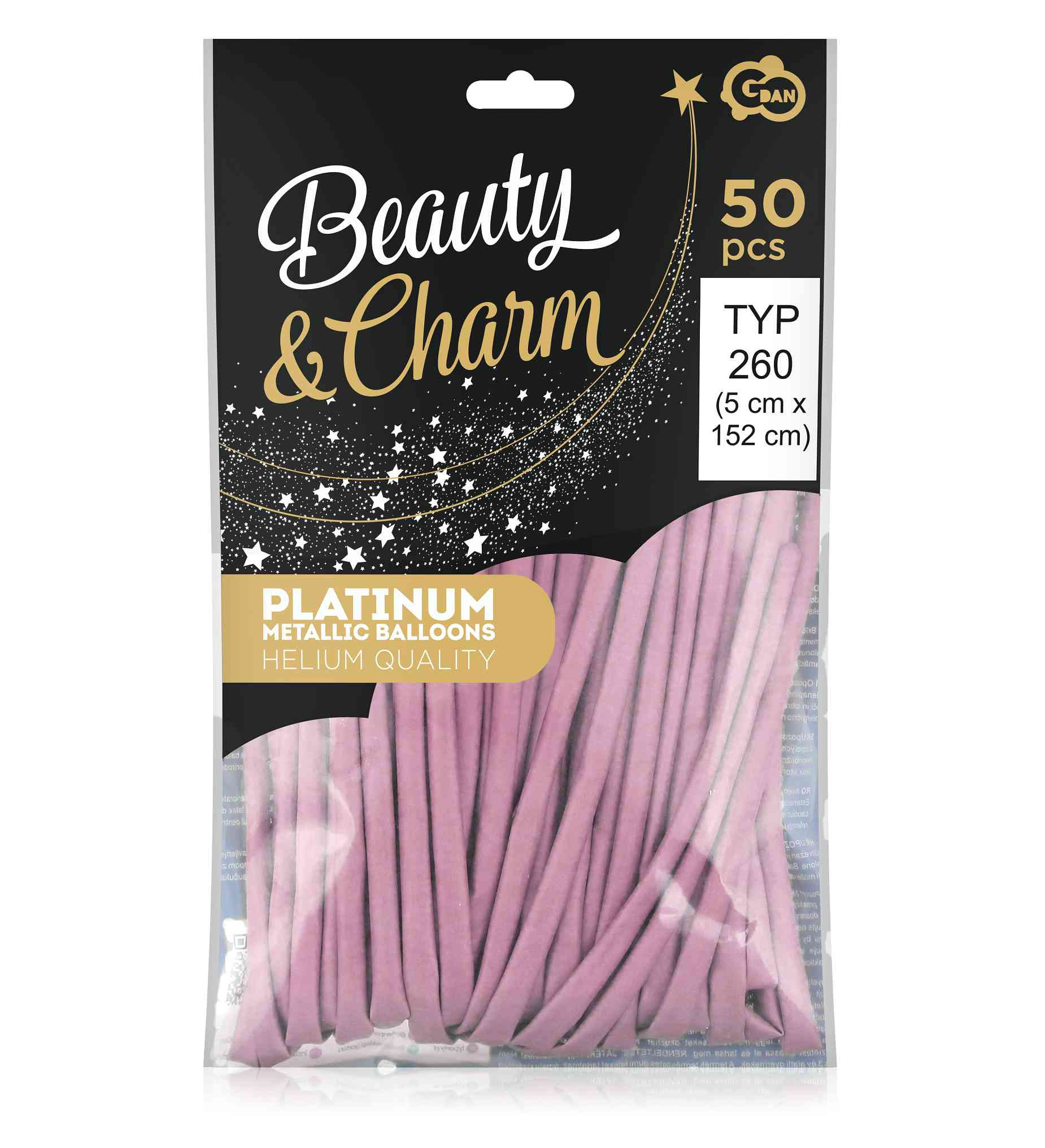 Balloons B&C, modelling platinum light pink, 50pcs