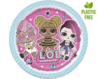 LOL Surprise paper plates, 23 cm, 8 pcs. (plastic-free) EOL