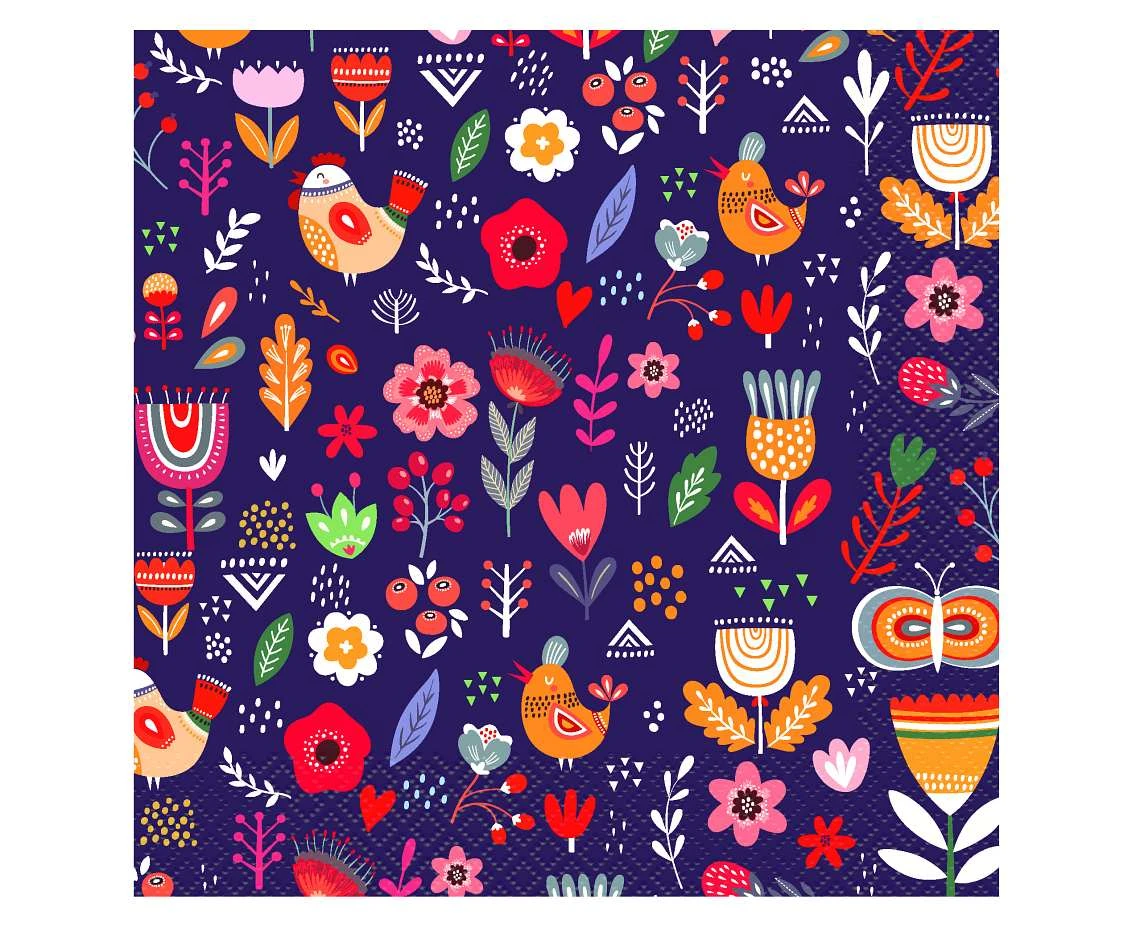 Paper napkins Summer collection - Have fun (dark), 33x33 cm/ 20 pcs. EOL