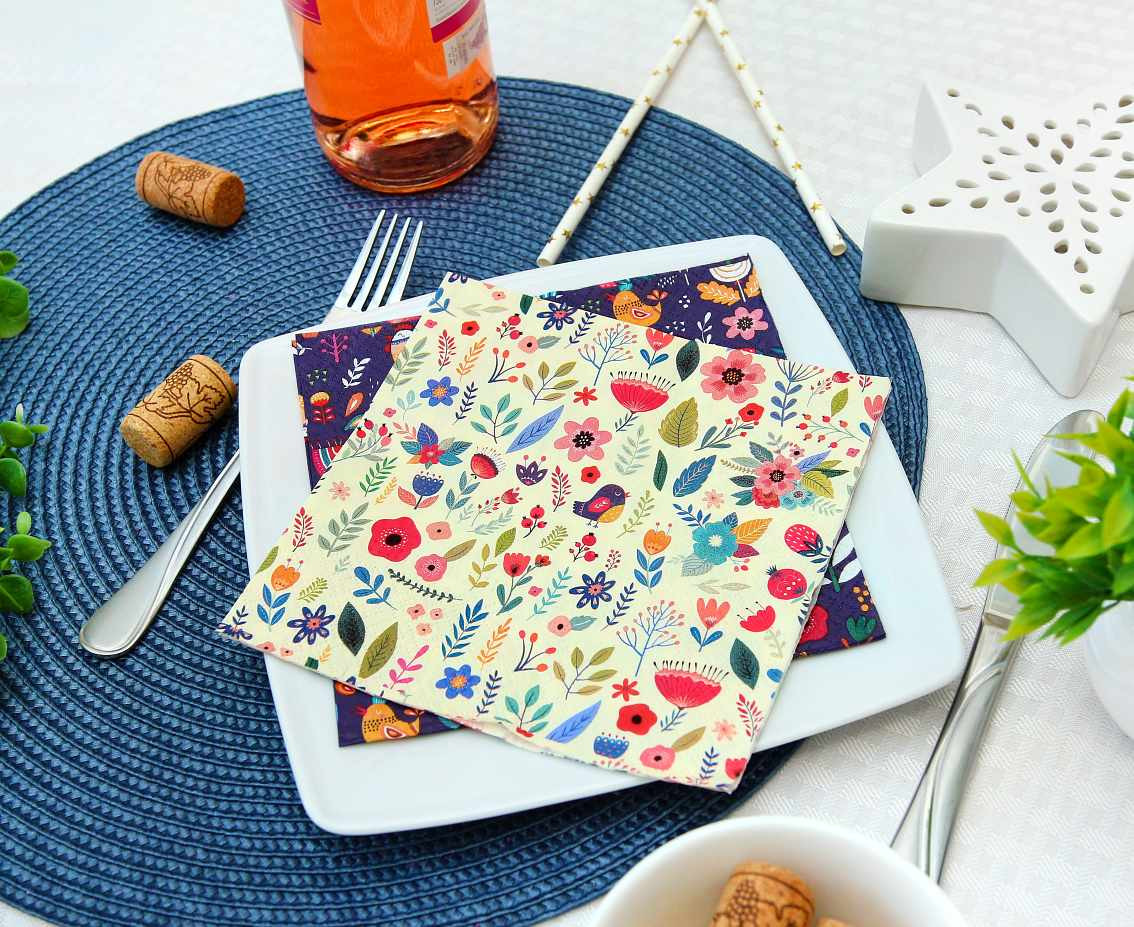 Paper napkins Summer collection - Have fun (light), 33x33 cm/ 20 pcs. EOL