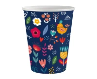 Paper cups Summer collection - Have fun (dark), 250 ml/ 6 pcs. EOL