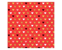 Paper napkins XOXO collection (red), 33x33 cm/ 20 pcs. EOL