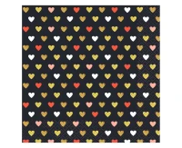 Paper napkins XOXO collection (black), 33x33 cm/ 20 pcs. EOL