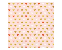Paper napkins XOXO collection (pink), 33x33 cm/ 20 pcs. EOL