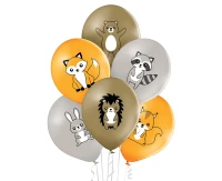 Balloons Belbal 12", D11, forest animals pa mix3, 6pcs