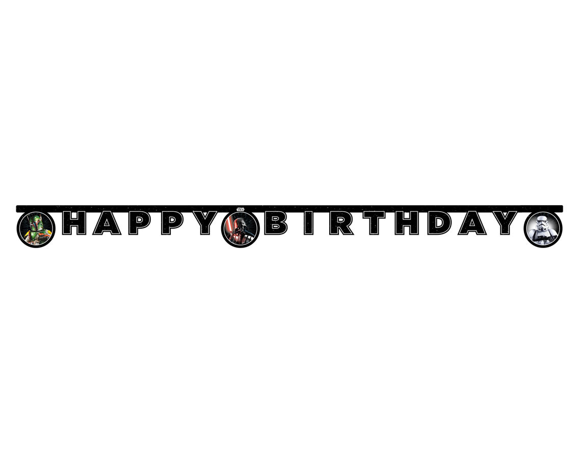 Banner Star Wars Galaxy - Happy Birthday