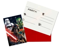 Invitations with "Star Wars-Galaxy" envelopes, 6 pcs.
