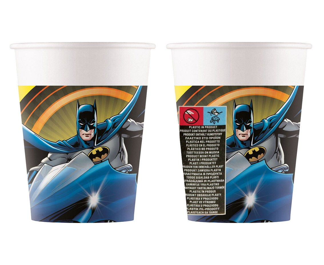 Paper cups (WM), Batman, 200ml, 8 pcs (SUP label)