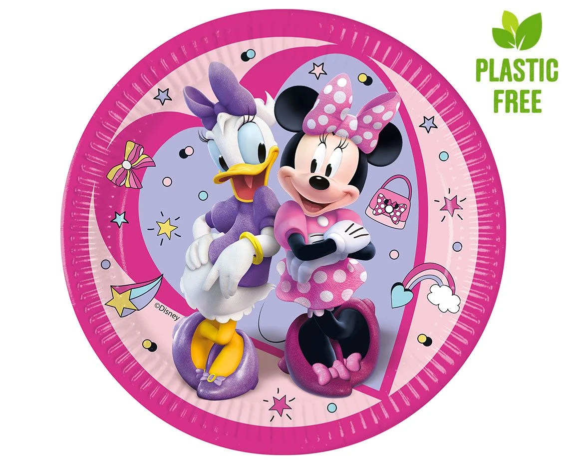 Paper plates Minnie Junior, next generation, 23cm, 8 pcs (plastic-free) EOL
