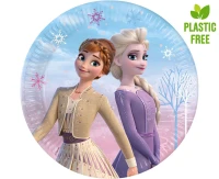 Paper plates Frozen 2: Wind Spirit, next generation, 23cm, 8 pcs. (Plastic-free) EOL