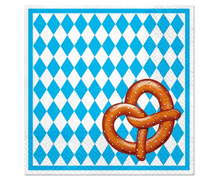 PAW Paper napkins Bavarian Pretzel 33 x 33 cm, 20 pcs EOL