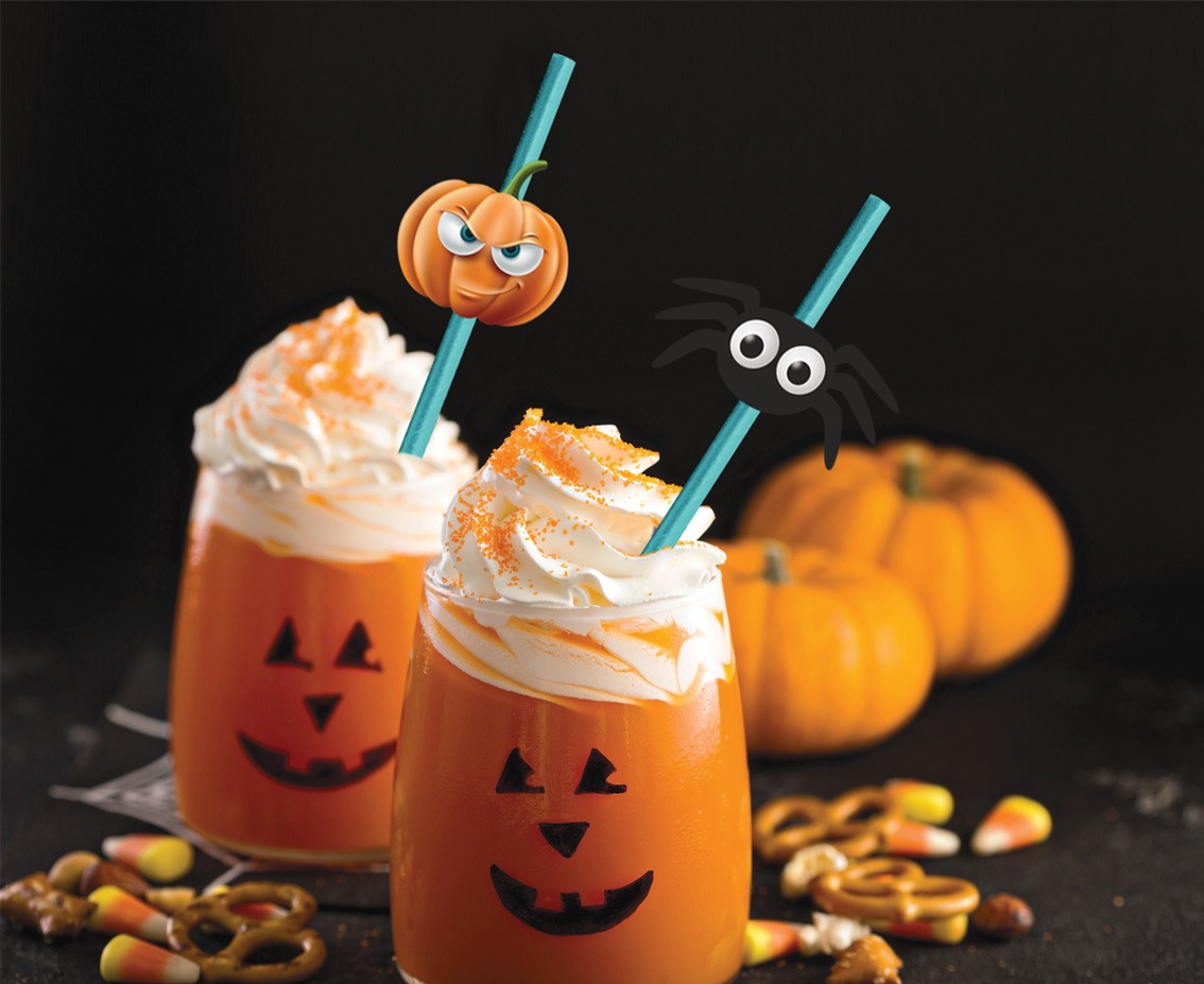 Boo paper straws, mix, 6 pcs
