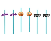Boo paper straws, mix, 6 pcs