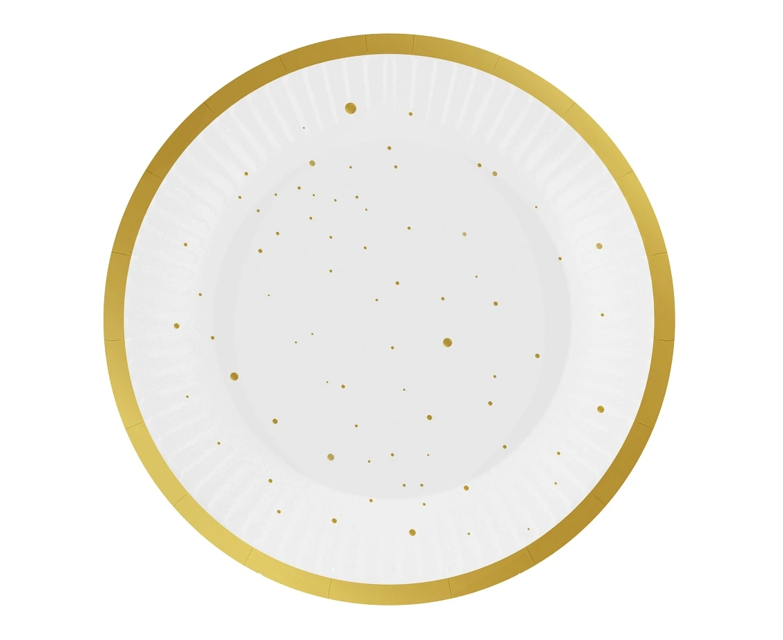 Paper plates Celebrate (gold), 18 cm/ 6 pcs