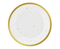 Paper plates Celebrate (gold), 18 cm/ 6 pcs