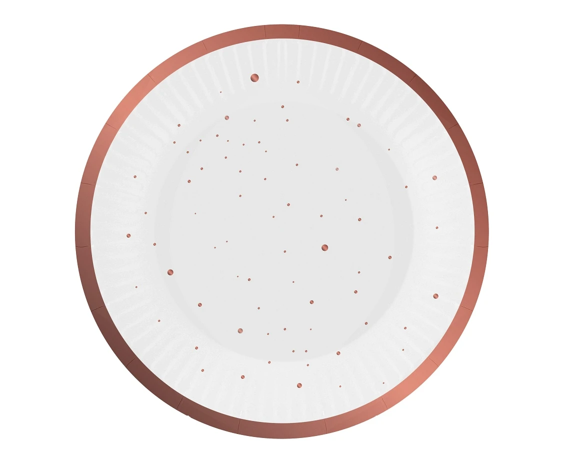 Paper plates Celebrate (rosegold), 18 cm/ 6 pcs EOL