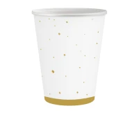 Paper cups Celebrate (gold), 250 ml, 6 pcs EOL