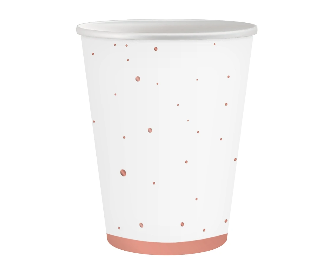 Paper cups Celebrate (rosegold), 250 ml, 6 pcs EOL
