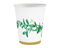 Paper cups Celebrate (leaves), 250 ml, 6 pcs EOL