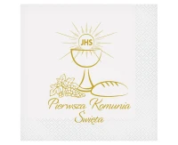Paper napkins First Communion (Cup), 33x33 cm/ 20 pcs.