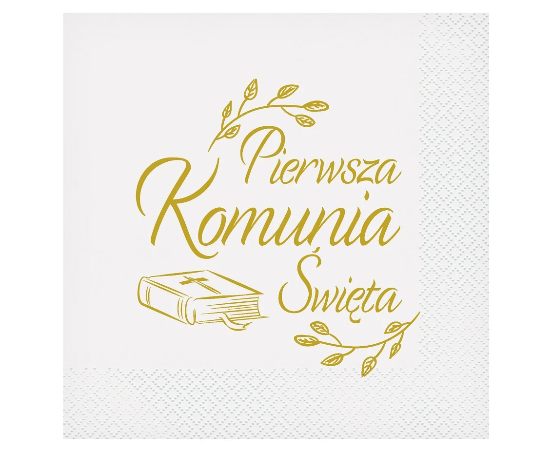 Paper napkins First Communion (Bible), 33x33 cm/ 20 pcs.