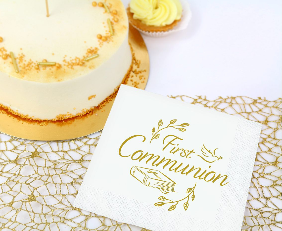Paper napkins First Communion, 33x33 cm/ 20 pcs.