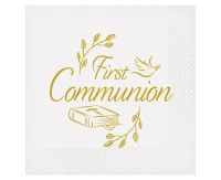 Paper napkins First Communion, 33x33 cm/ 20 pcs.