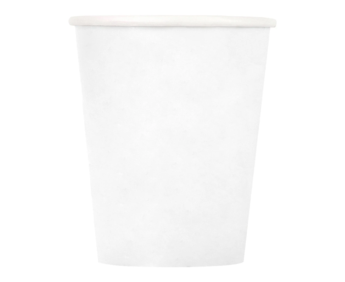 Paper cups White, 270 ml, 8 pcs (sup label)