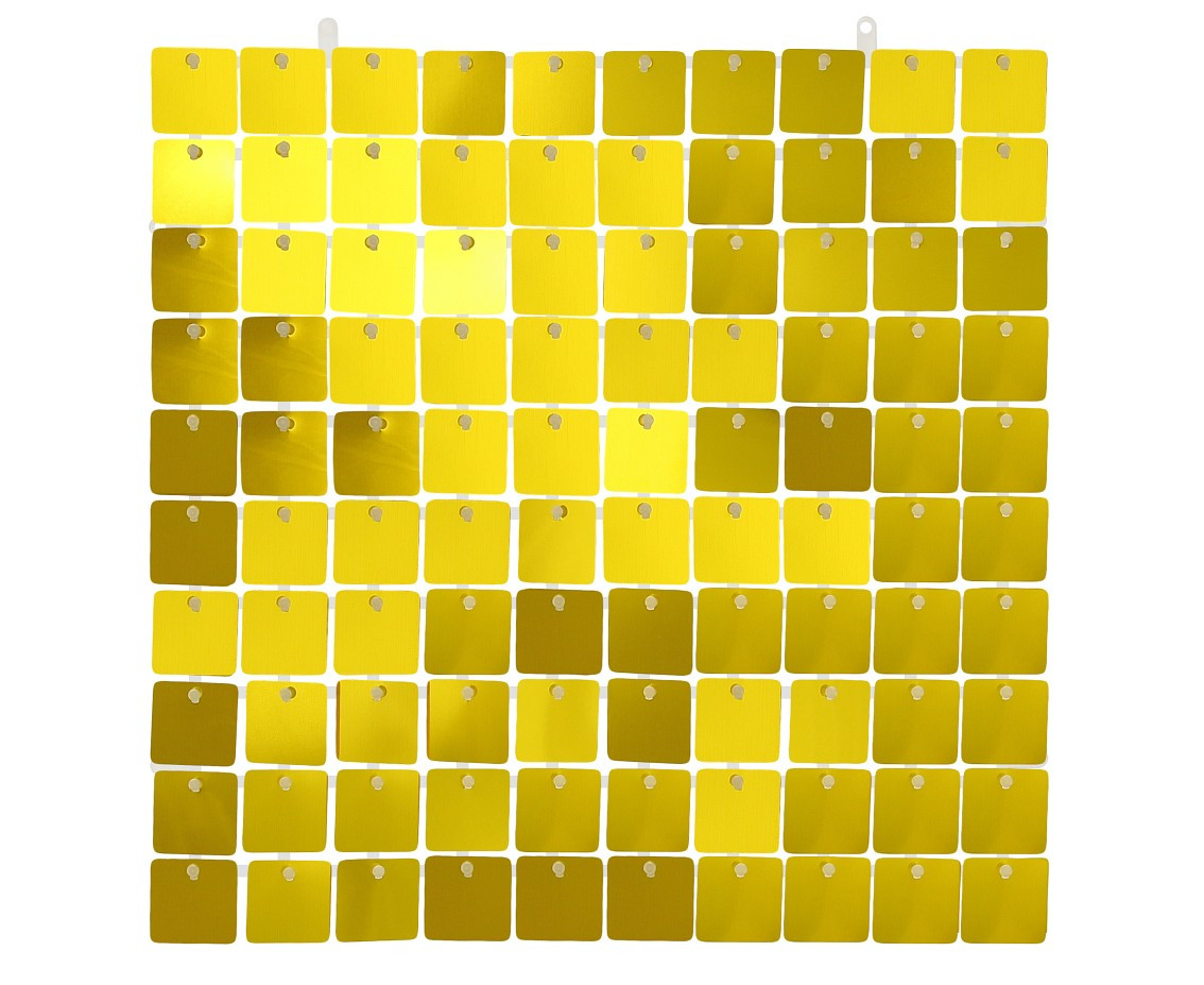 Decorative gold panel, transparent background, 30x30 cm / 100 squares