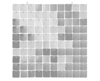 Decorative silver panel, transparent background, 30x30 cm / 100 squares