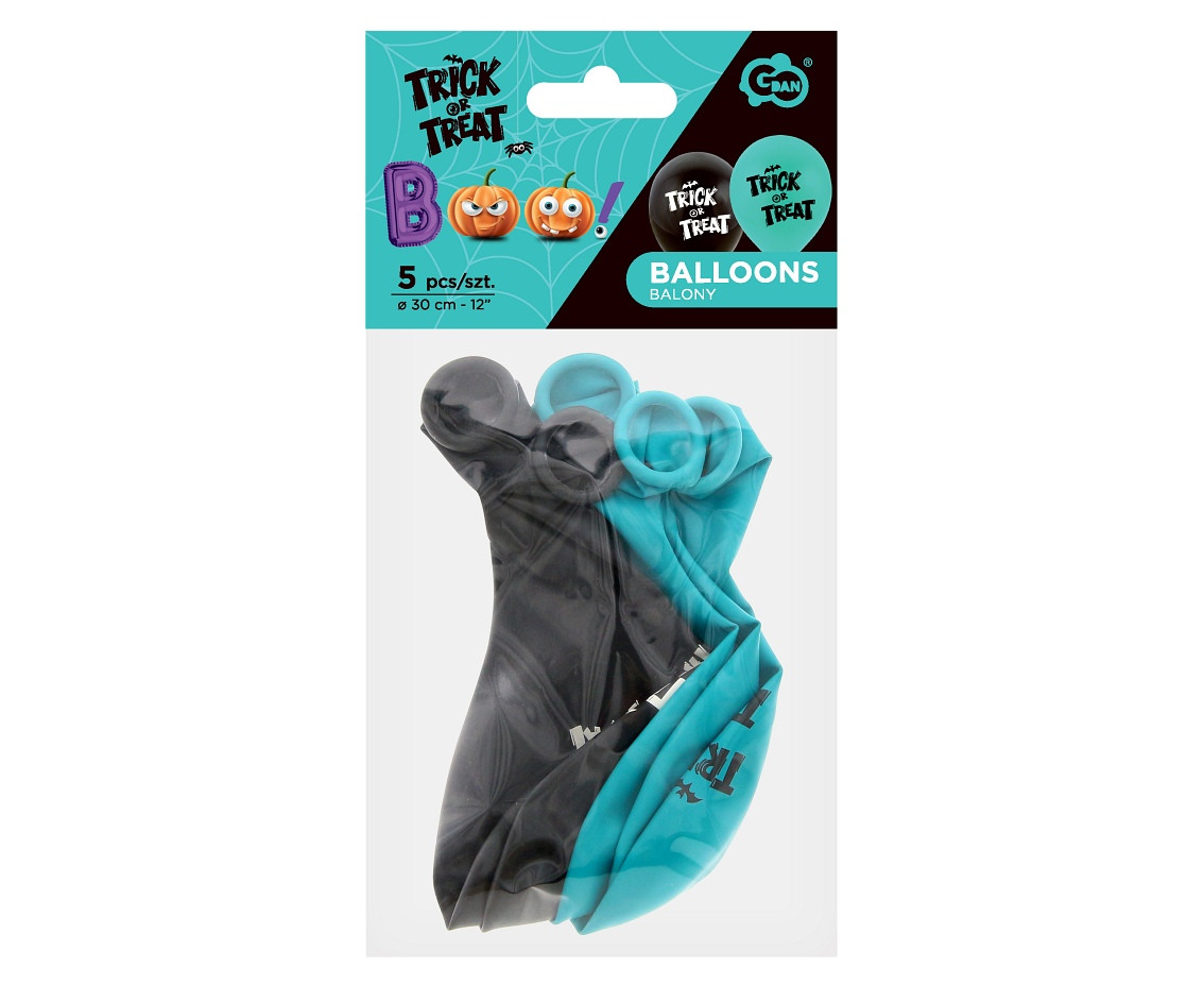 Trick Or Treat balloons, 12"/ 5 pcs
