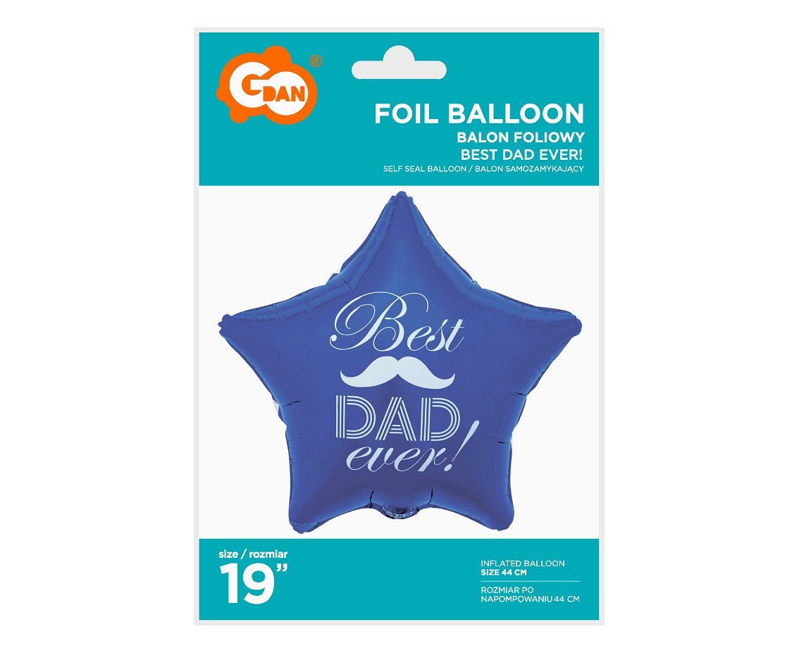Foil balloon Best Dad Ever, 19" EOL