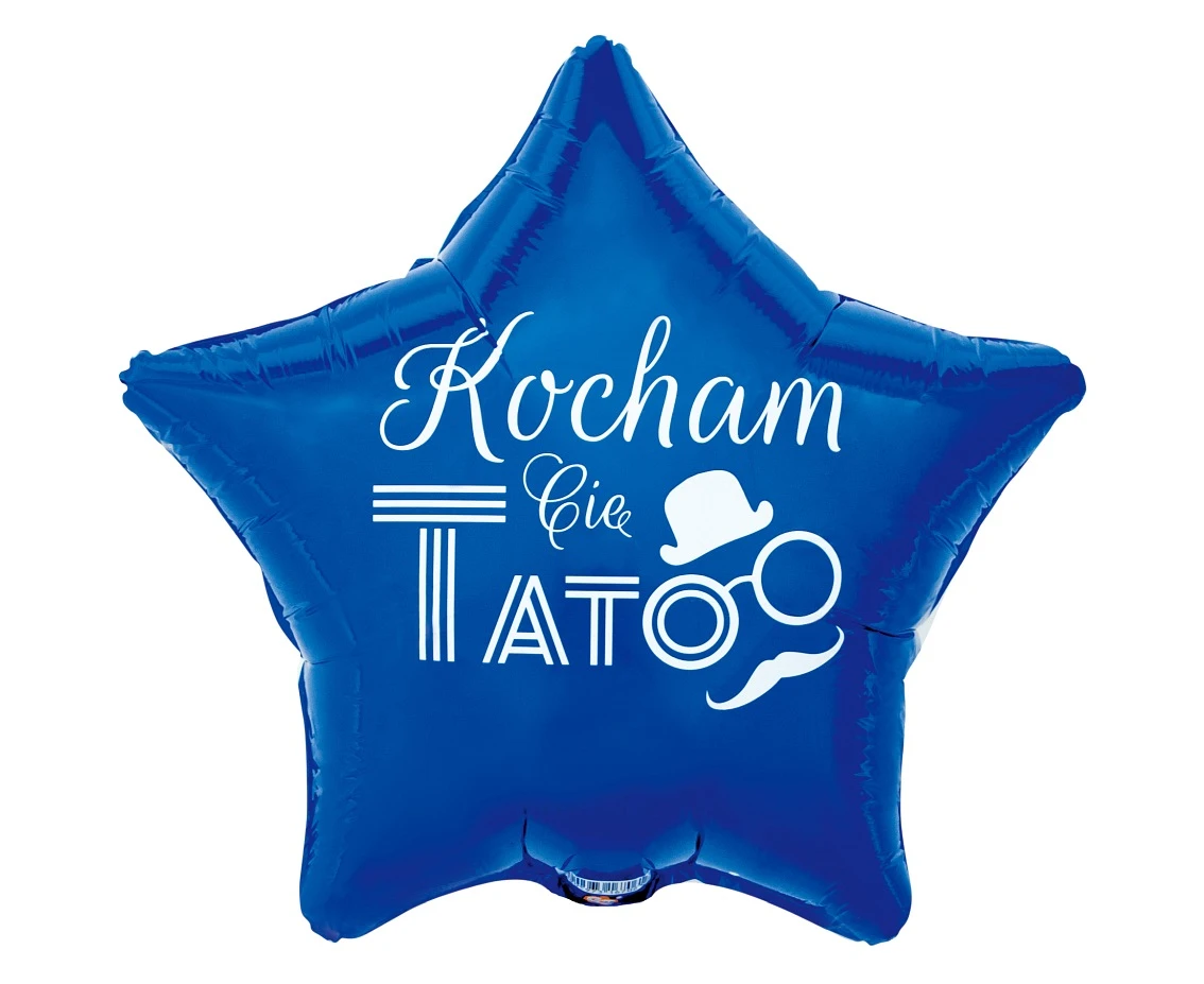 Foil balloon Kocham Cię Tato (blue), 19" EOL