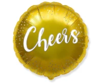 Foil balloon 18" FX - Cheers KK,  unpacked (flat) EOL