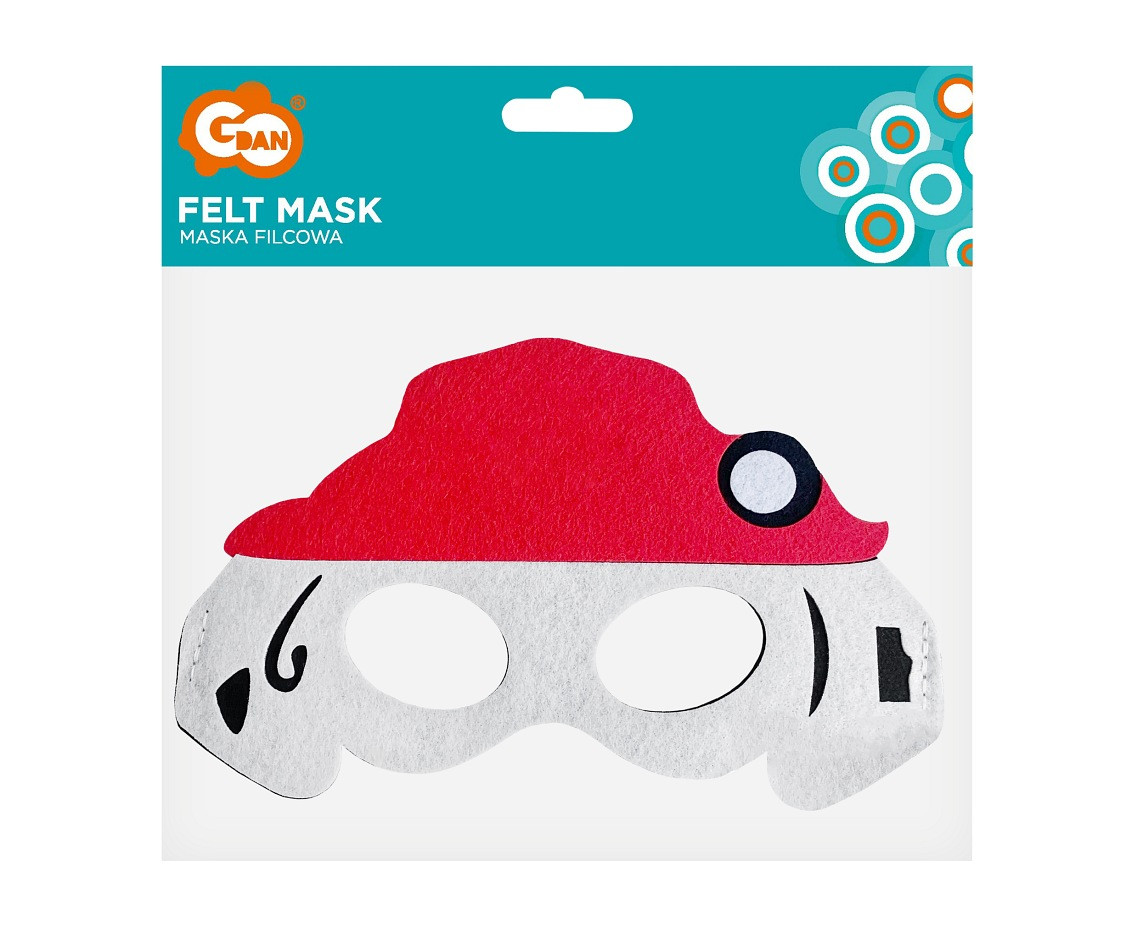 Felt mask Dog Brigade - Firefighter, size 20 x 12 cm EOL