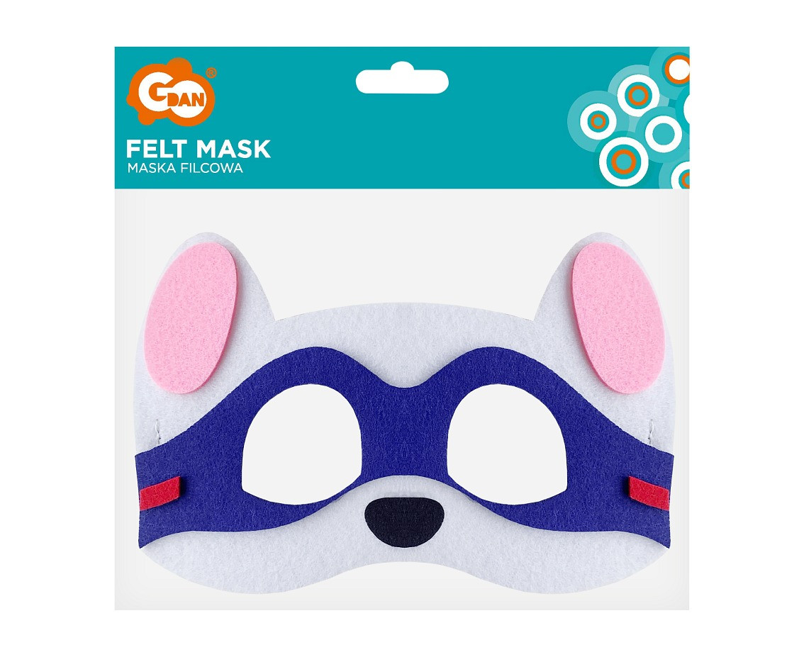 Felt mask Dog Brigade - Superhero, size 18 x 12 cm EOL