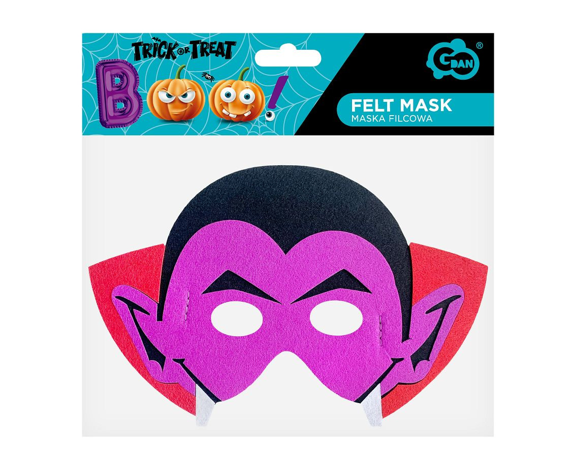Felt mask - Vampire, size 24 x 16 cm