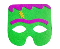 Felt mask - Green Monster, size 18 x 17 cm