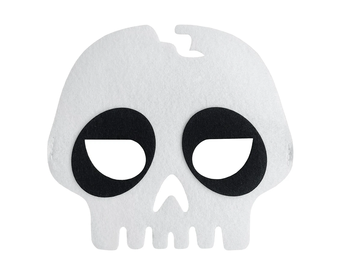 Felt mask - Skull, size 18 x 16,5 cm