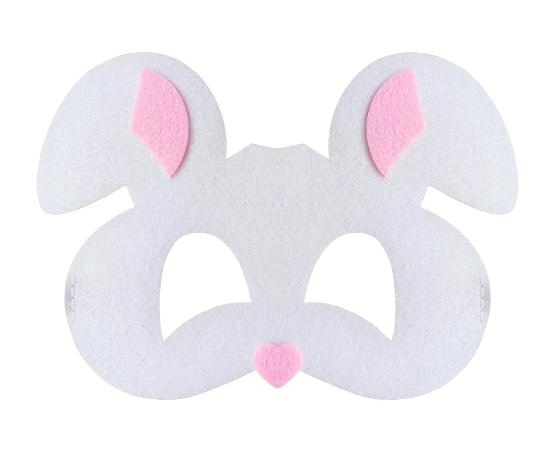 Felt mask - Rabbit, size 18,5 x 13 cm