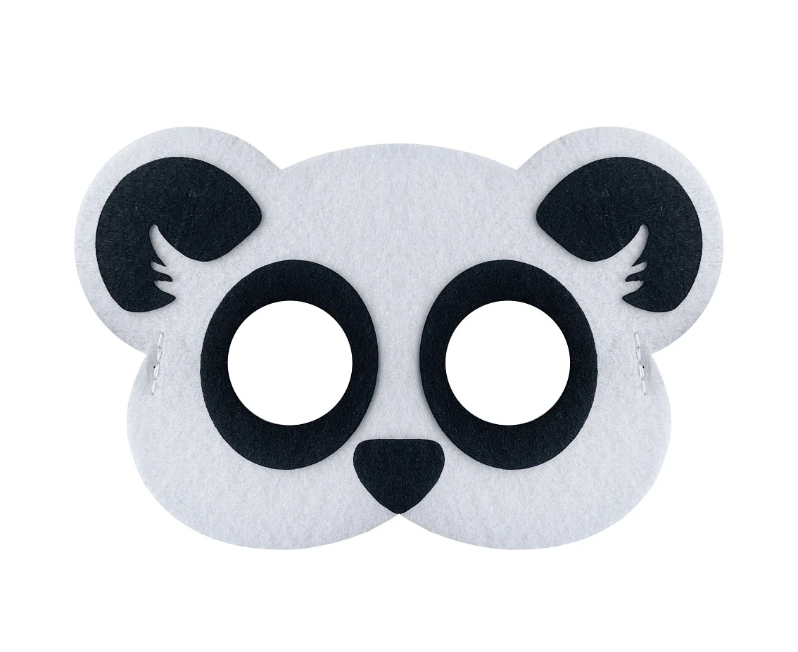 Felt mask - Panda, size 19 x 12 cm
